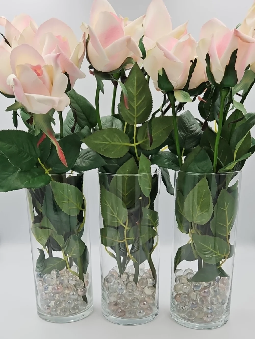 3 Piece Glass Vases